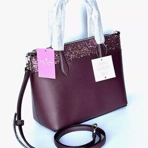 NWT KATE SPADE FLASH SATCHEL CROSSBODY IN CHERRYWOOD  K8707